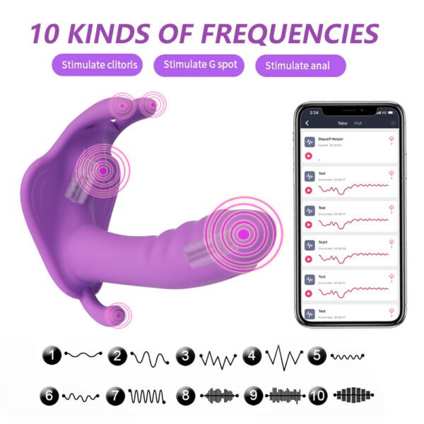 Hot selling spot, female wearable butterfly jumping egg, wireless remote control, flirting multi-frequency, adult vibrator - 图片 3